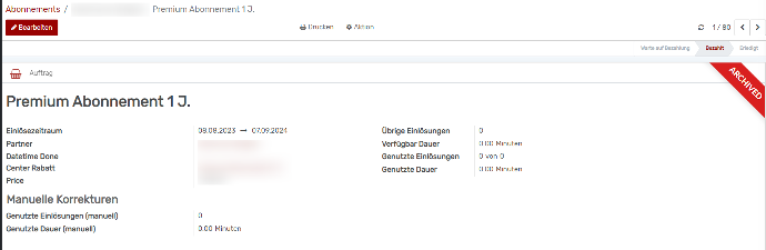 Abbildung zu «Abonnemente archivieren»